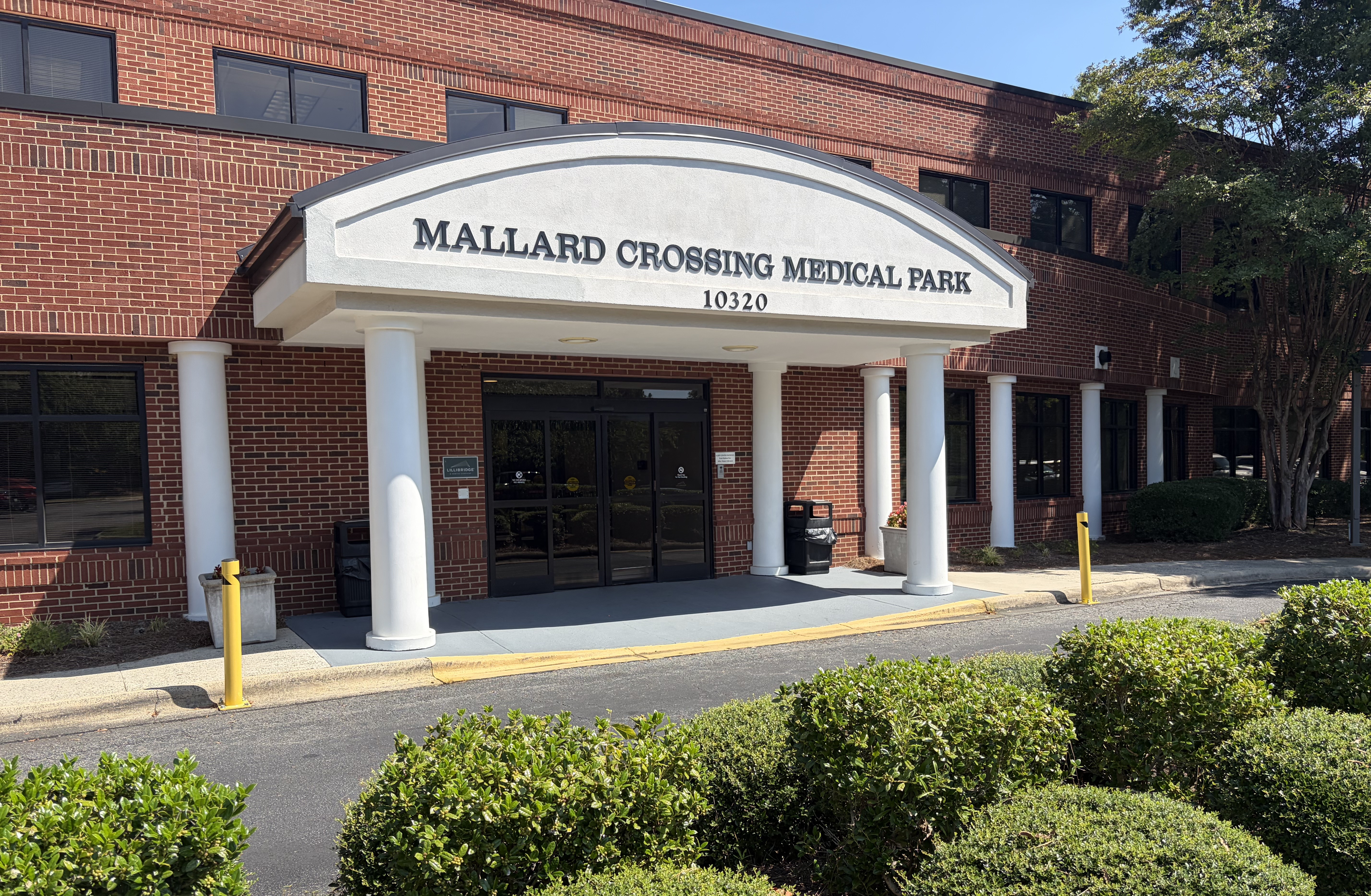 Magnusson Clinic building on Mallard Creek Road